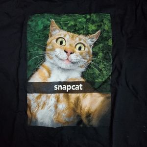 Snapchat cat funny t-shirt fruit of the loom tee